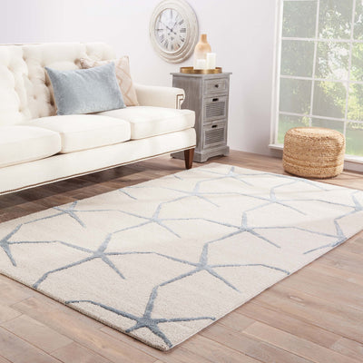 product image for cor24 starfishing handmade animal white blue area rug design by jaipur 5 95