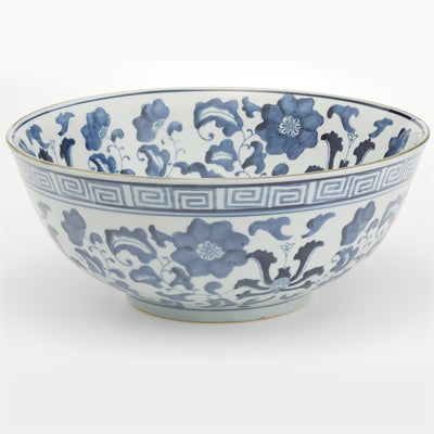 product image for Set of 2 Blue and White Lotus Flower Lianzu Decorative Bowls design by Tozai 83