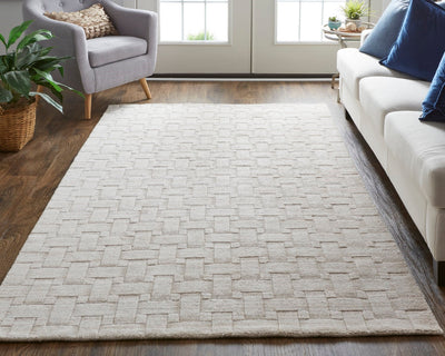product image for Tatem Hand Woven Linear Beige Rug 6 25