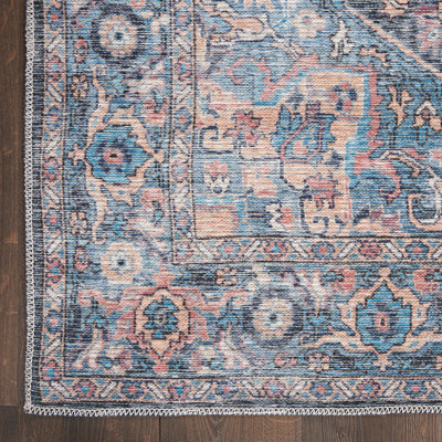 product image for Nicole Curtis Machine Washable Series Light Blue Multi Vintage Rug By Nicole Curtis Nsn 099446164599 3 91