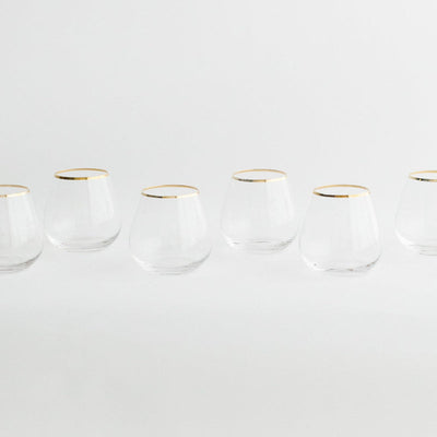 product image for siren short stemless goblet set of 4 by borrowed blu bb0212s 4 3