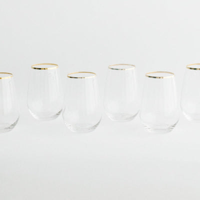 product image for siren tall stemless goblet set of 4 by borrowed blu bb0226s 2 9