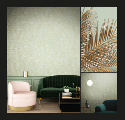 product image for Botanical Wallpaper in Silver/Beige 42