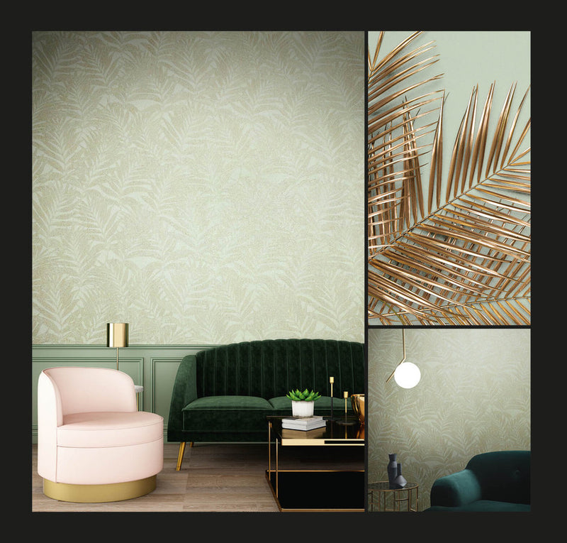 media image for Botanical Wallpaper in Silver/Beige 282