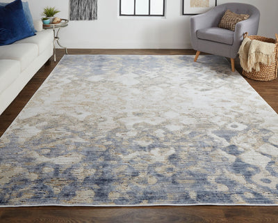 product image for Corben Abstract Ivory/Blue/Silver Gray Rug 6 19