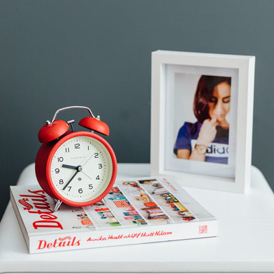 product image for charlie bell echo alarm clock in fire engine red design by newgate 4 21