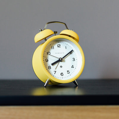product image for charlie bell echo alarm clock in cheeky yellow design by newgate 3 76