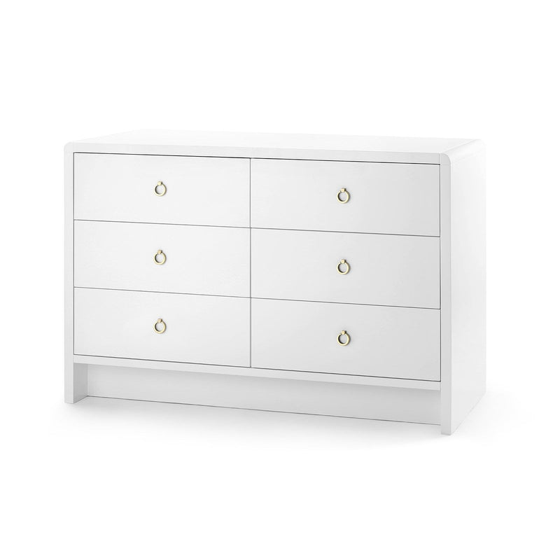 media image for Bryant Extra Large 6-Drawer Dresser in White design by Bungalow 5 298