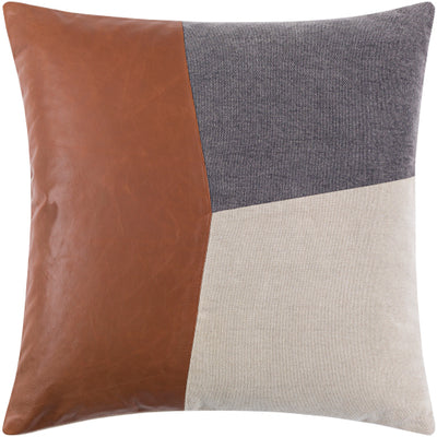 product image of Branson Cotton Dark Brown Pillow Flatshot Image 549