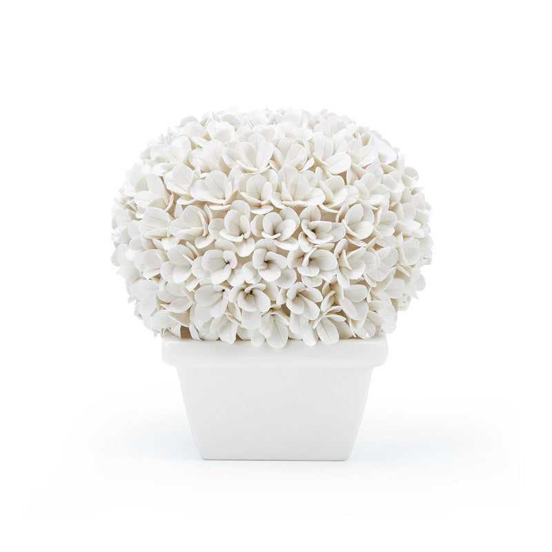 media image for Boston Round Boxwood Topiary in White design by Bungalow 5 218