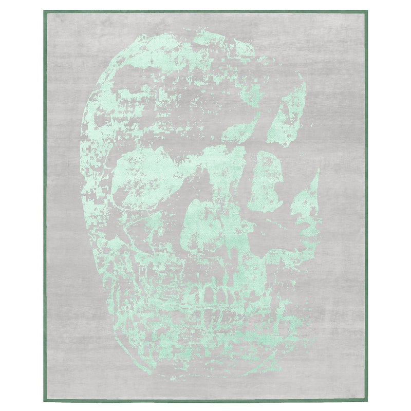 media image for copertino skull hand knotted green rug by by second studio cl230 411x73 1 229