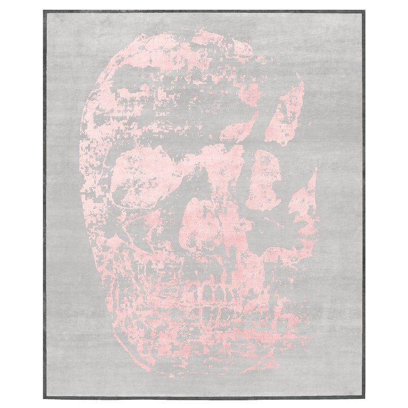 media image for copertino skull hand knotted pink rug by by second studio cl231 411x73 1 259