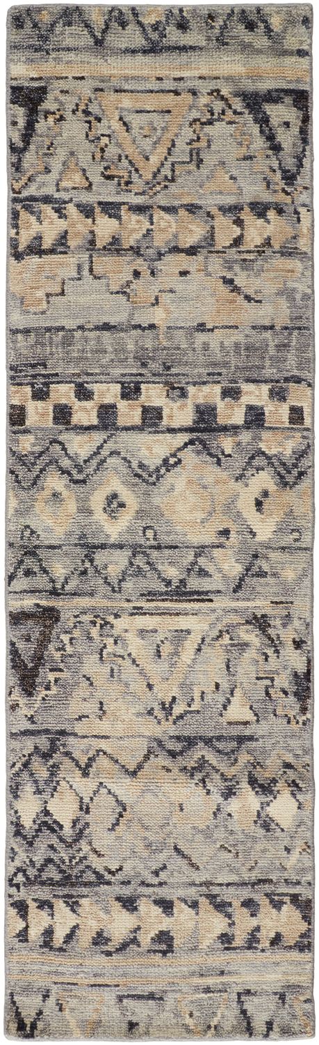 media image for Scottsdale Hand Knotted Gray and Blue Rug by BD Fine Flatshot Image 1 29