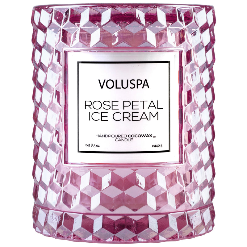 media image for Icon Cloche Cover Candle in Rose Petal Ice Cream design by Voluspa 296