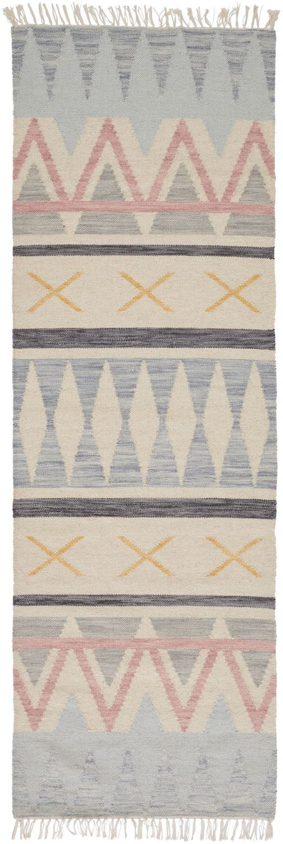 product image for Ilana Flatweave Ivory and Gray Rug by BD Fine Flatshot Image 1 90