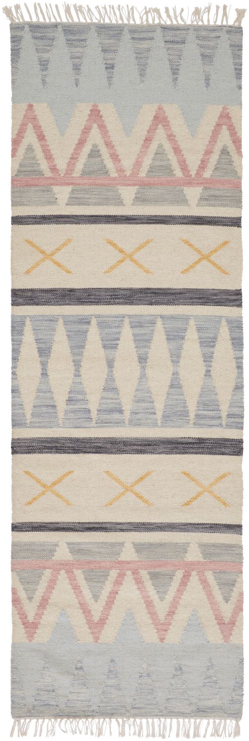 media image for Ilana Flatweave Ivory and Gray Rug by BD Fine Flatshot Image 1 288