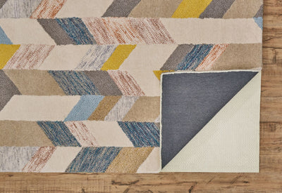 product image for Binada Hand Tufted Blue and Gold Rug by BD Fine Fold Image 1 87