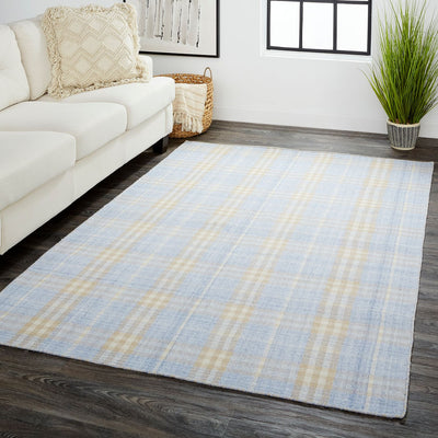product image for Moya Flatweave Blue and Tan Rug by BD Fine Roomscene Image 1 45