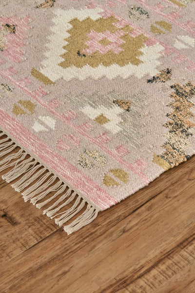product image for Tralee Flatweave Ivory and Pink Rug by BD Fine Corner Image 1 81