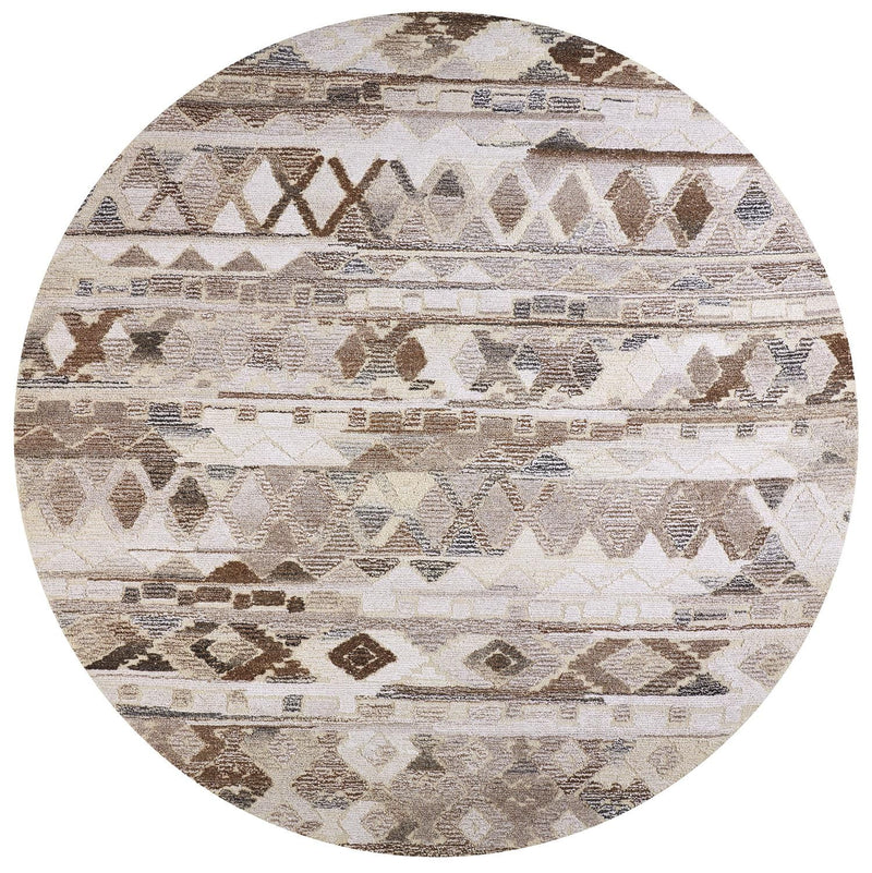 media image for Palatez Hand Tufted Ivory and Brown Rug by BD Fine Flatshot Image 1 20