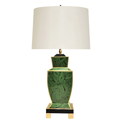 media image for hand painted urn table lamp in various colors 2 263