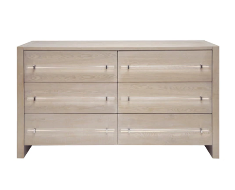 media image for Six Drawer Chest with Acrylic Hardware in Various Colors 265