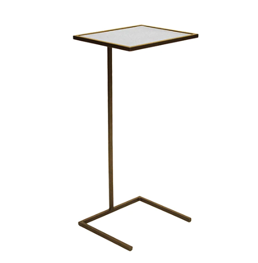 media image for painted bronze cigar table with antique mirror top 1 268