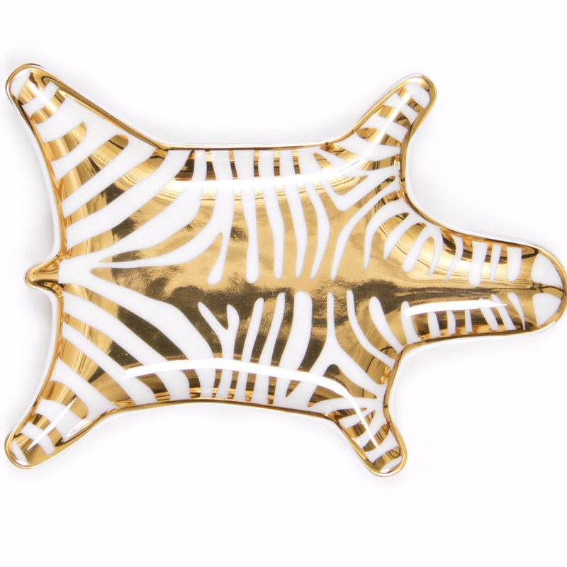 media image for Carnaby Gold Zebra Stacking Dish design by Jonathan Adler 272