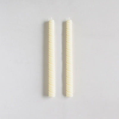 product image for beeswax helix taper candle set of 2 by borrowed blu bb0536s 1 91