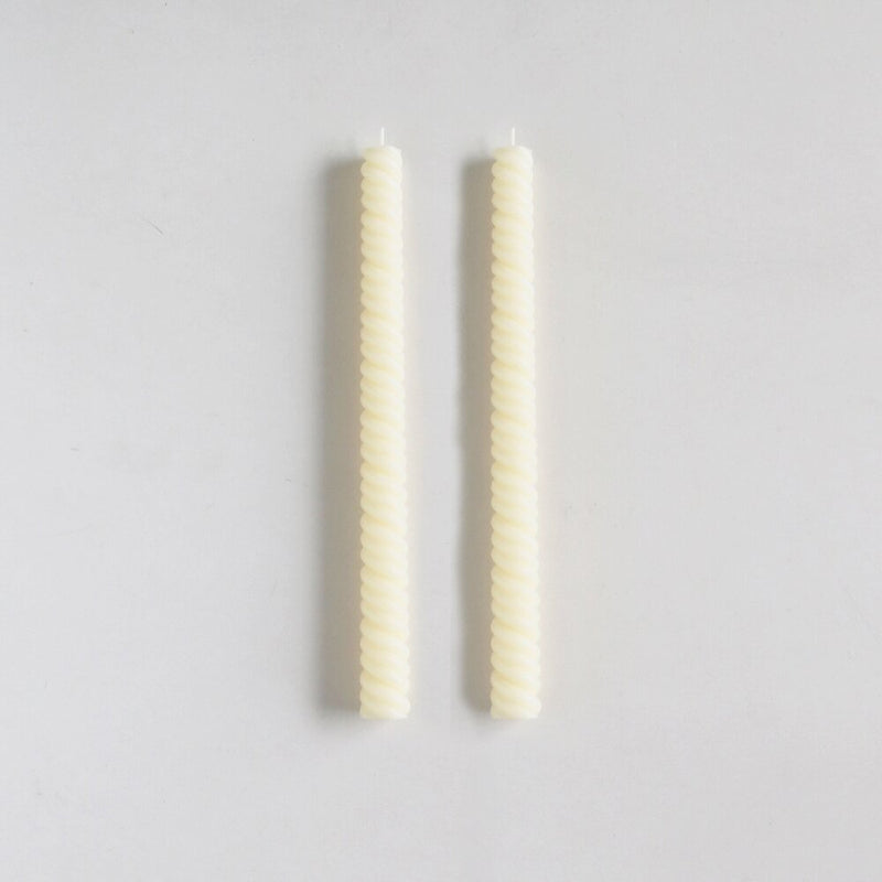 media image for beeswax helix taper candle set of 2 by borrowed blu bb0536s 1 27