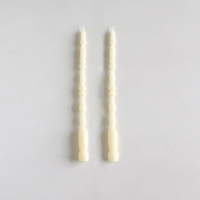 media image for beeswax spindle taper candle set of 2 by borrowed blu bb0537s 1 245