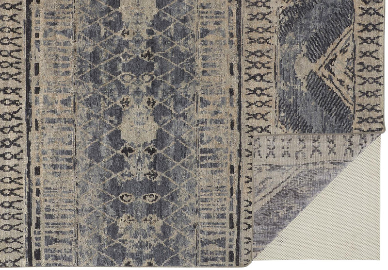 media image for Scottsdale Hand Knotted Blue and Tan Rug by BD Fine Fold Image 1 27