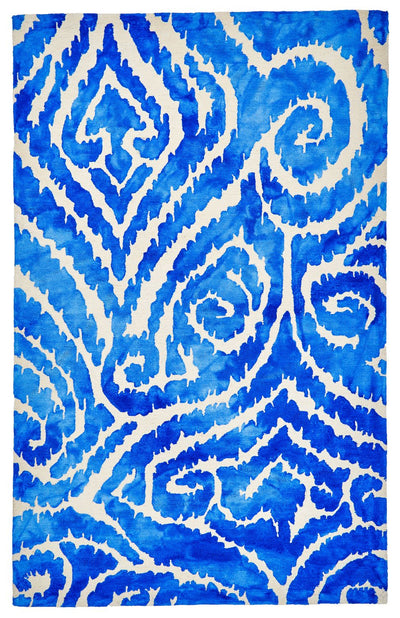 product image of Pearline Hand Tufted Ibiza Blue and Ivory Rug by BD Fine Flatshot Image 1 524