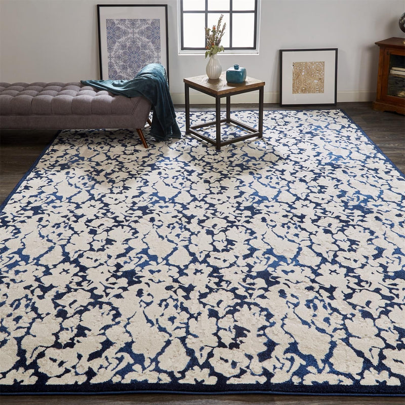 media image for Meera Ivory and Blue Rug by BD Fine Roomscene Image 1 222