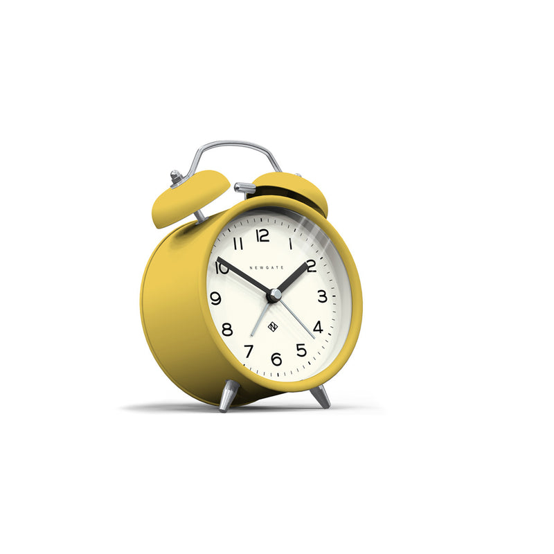 media image for charlie bell echo alarm clock in cheeky yellow design by newgate 2 279