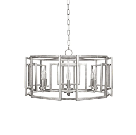 media image for square motif drum chandelier with 6 arm light in various colors 2 215