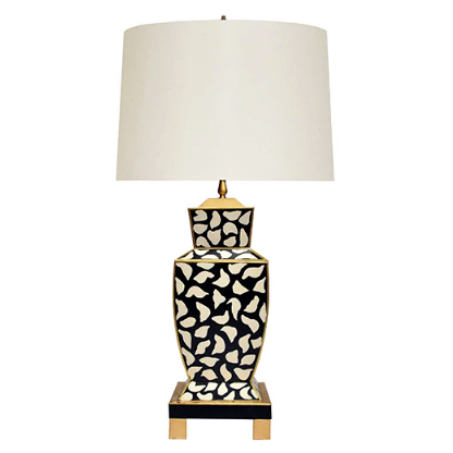 media image for hand painted urn table lamp in various colors 1 257