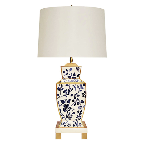 media image for hand painted urn table lamp in various colors 4 298