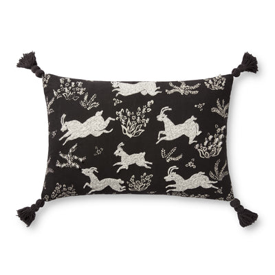 product image of Hand Woven Black / Ivory Pillow Flatshot Image 1 546