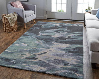 product image for Nakita Hand-Tufted Watercolor Iceberg Green/Mist Blue Rug 6 89