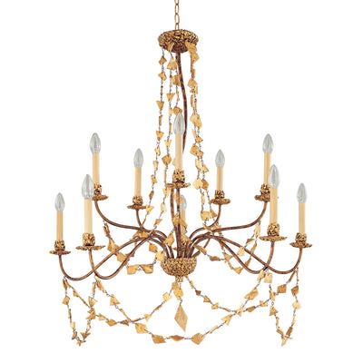 product image for mosaic extra large 15 light chandelier in antiqued gold by lucas mckearn ch1158 15 1 99