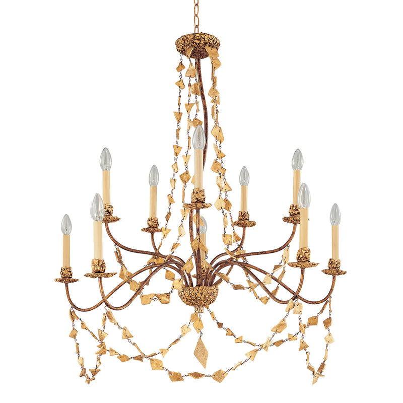 media image for mosaic extra large 15 light chandelier in antiqued gold by lucas mckearn ch1158 15 1 237