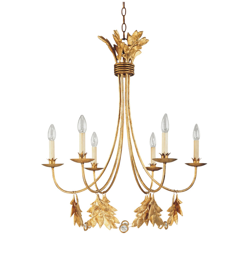 media image for sweet olive metal and crystal 6 light chandelier in antiqued gold by lucas mckearn ch1159 6 1 265