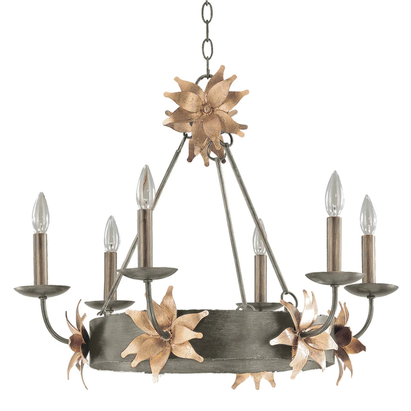 media image for simone 6 light rustic metal steel silver chandelier by lucas mckearn ch1162 6 1 210