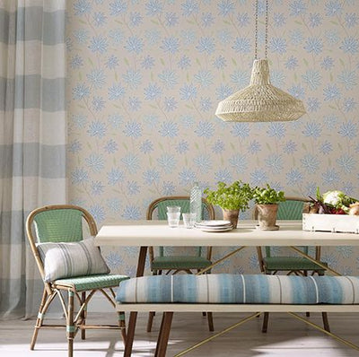 product image for Chenar Wallpaper in turquoise from the Persian Garden Collection by Osborne & Little 80