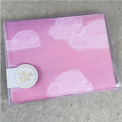 product image for clouds patterned envelope note set 2 22