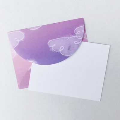 product image for clouds patterned envelope note set 1 97