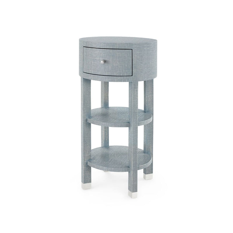 media image for Claudette 1-Drawer Round Side Table in Various Colors by Bungalow 5 226