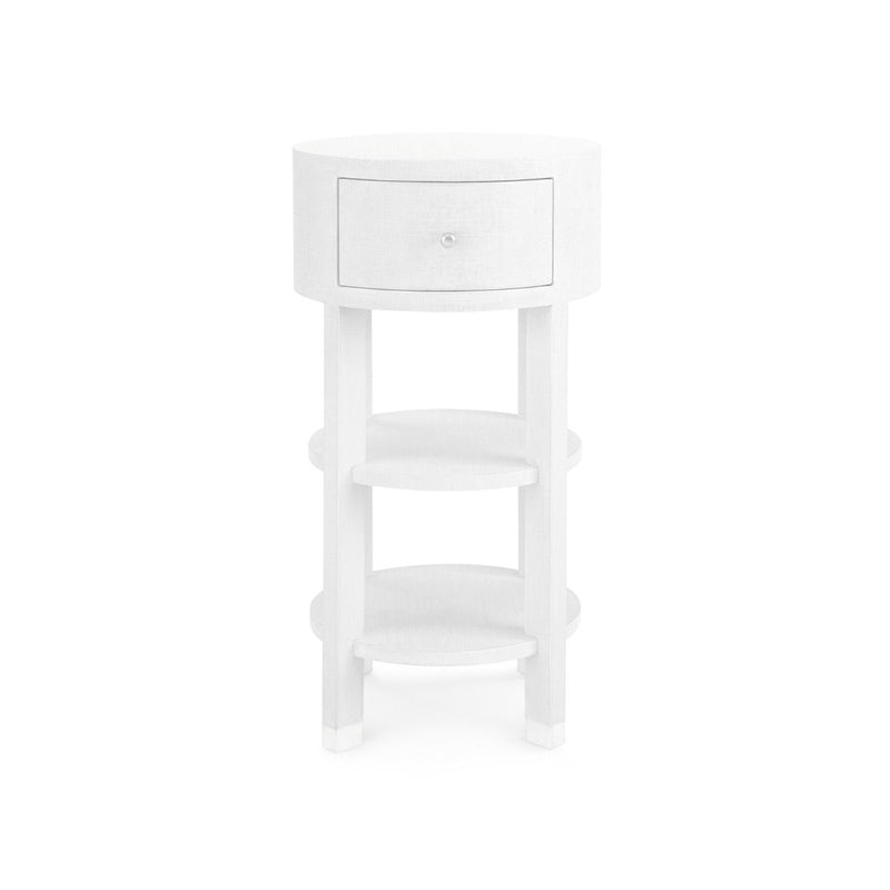 media image for Claudette 1-Drawer Round Side Table in Various Colors by Bungalow 5 243