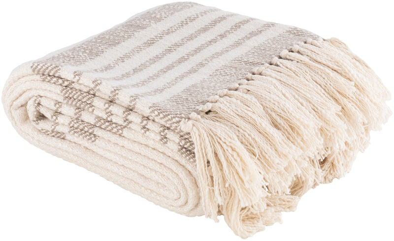 media image for Chamonix CMX-1000 Hand Woven Throw in Taupe by Surya 221